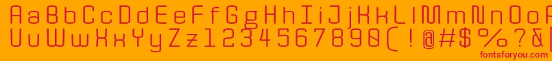 QuotaRegularext. Font – Red Fonts on Orange Background