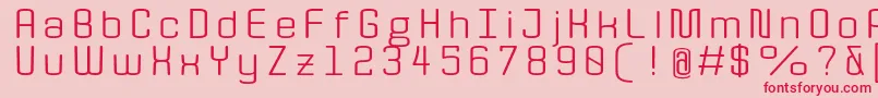 QuotaRegularext. Font – Red Fonts on Pink Background