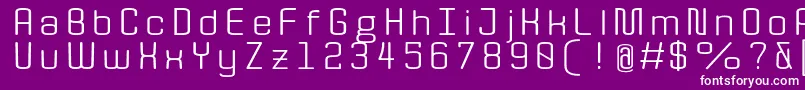 QuotaRegularext. Font – White Fonts on Purple Background