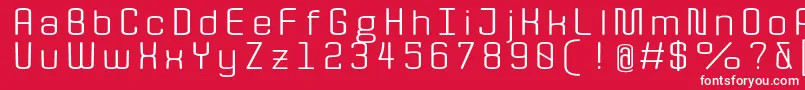 QuotaRegularext. Font – White Fonts on Red Background