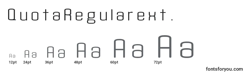 QuotaRegularext. Font Sizes