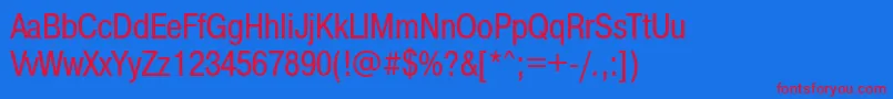 Prg57C Font – Red Fonts on Blue Background