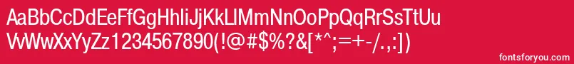 Prg57C Font – White Fonts on Red Background