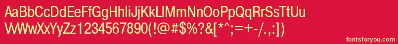 Prg57C Font – Yellow Fonts on Red Background