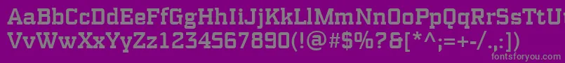 PfsynchproMedium Font – Gray Fonts on Purple Background