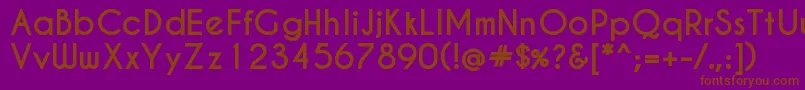 Шрифт Caviardreams ffy – коричневые шрифты на фиолетовом фоне
