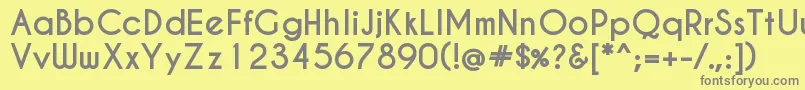 Caviardreams ffy Font – Gray Fonts on Yellow Background