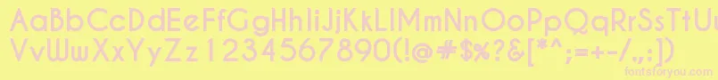 Caviardreams ffy Font – Pink Fonts on Yellow Background