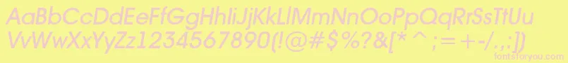 Avant24 Font – Pink Fonts on Yellow Background