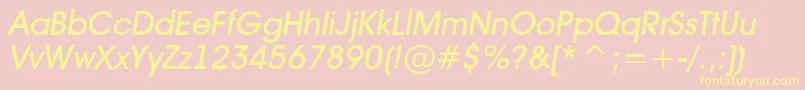 Avant24 Font – Yellow Fonts on Pink Background