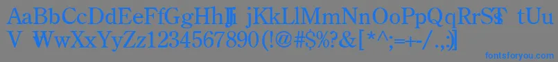 BackroadModern Font – Blue Fonts on Gray Background