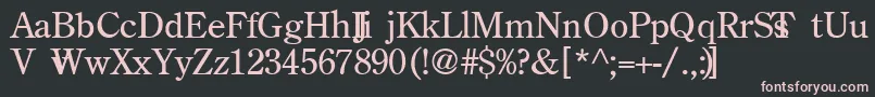 BackroadModern Font – Pink Fonts on Black Background