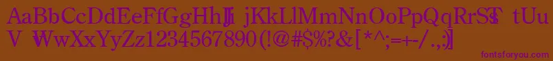 BackroadModern Font – Purple Fonts on Brown Background