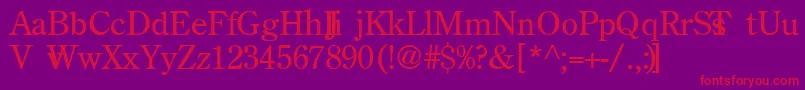 BackroadModern Font – Red Fonts on Purple Background