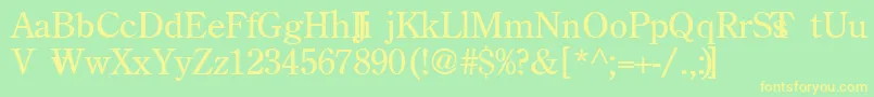 BackroadModern Font – Yellow Fonts on Green Background