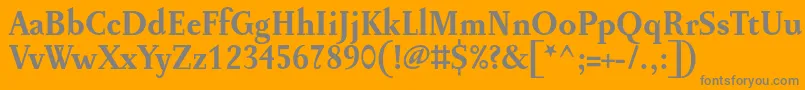 PentagrammeBold Font – Gray Fonts on Orange Background