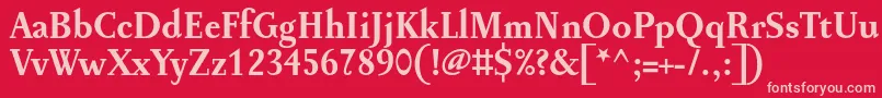 PentagrammeBold Font – Pink Fonts on Red Background