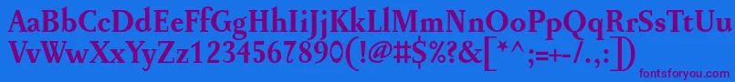 PentagrammeBold Font – Purple Fonts on Blue Background