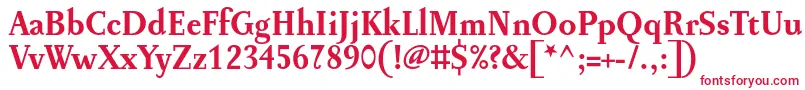 PentagrammeBold Font – Red Fonts on White Background