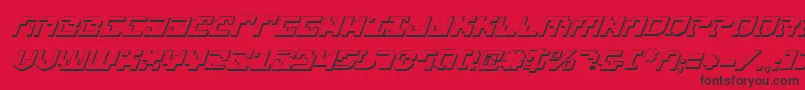 Xenov23Di Font – Black Fonts on Red Background