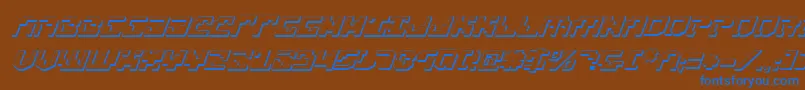 Xenov23Di Font – Blue Fonts on Brown Background