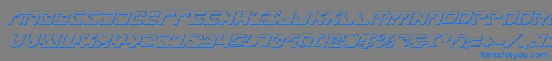 フォントXenov23Di – 灰色の背景に青い文字