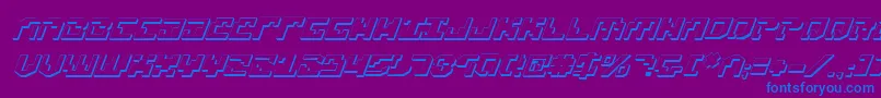 フォントXenov23Di – 紫色の背景に青い文字