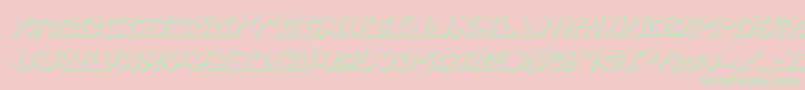 Xenov23Di Font – Green Fonts on Pink Background