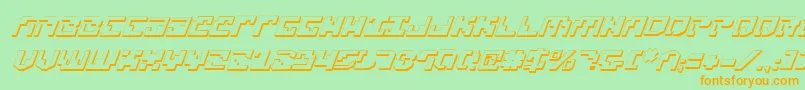 Xenov23Di Font – Orange Fonts on Green Background