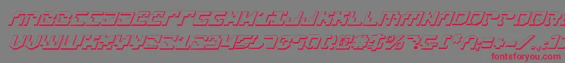 Xenov23Di-Schriftart – Rote Schriften auf grauem Hintergrund