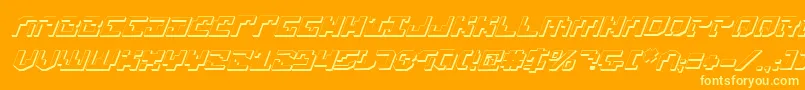 Xenov23Di Font – Yellow Fonts on Orange Background