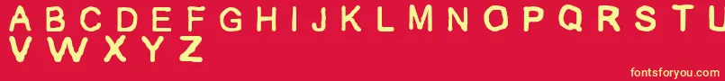 AirbrushMc.Creative Font – Yellow Fonts on Red Background