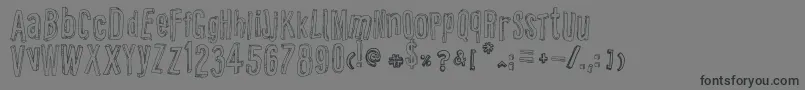 フォントReliefBd – 黒い文字の灰色の背景