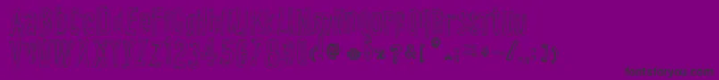 Fonte ReliefBd – fontes pretas em um fundo violeta