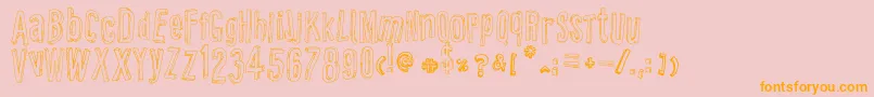 ReliefBd Font – Orange Fonts on Pink Background