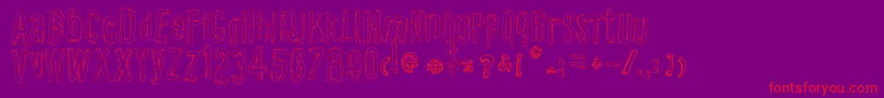 ReliefBd Font – Red Fonts on Purple Background