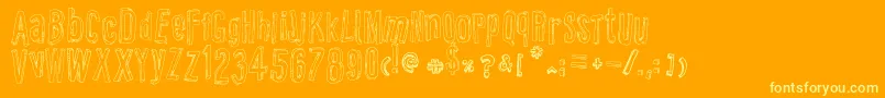 ReliefBd Font – Yellow Fonts on Orange Background