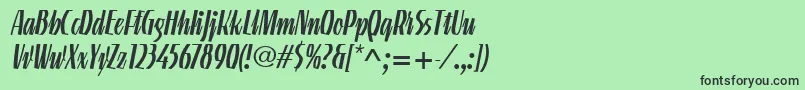 LinotypeGneisenauetteRegular Font – Black Fonts on Green Background