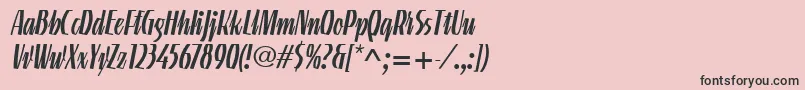 LinotypeGneisenauetteRegular Font – Black Fonts on Pink Background