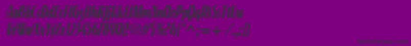 LinotypeGneisenauetteRegular Font – Black Fonts on Purple Background