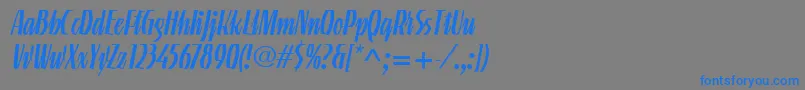 LinotypeGneisenauetteRegular Font – Blue Fonts on Gray Background