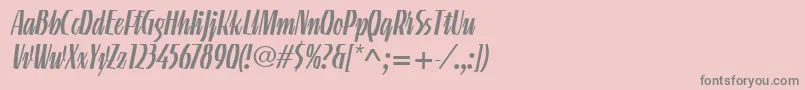 LinotypeGneisenauetteRegular Font – Gray Fonts on Pink Background