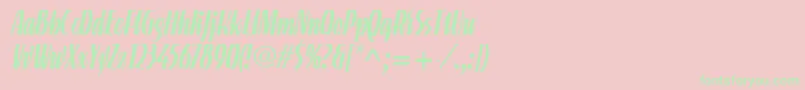 LinotypeGneisenauetteRegular Font – Green Fonts on Pink Background