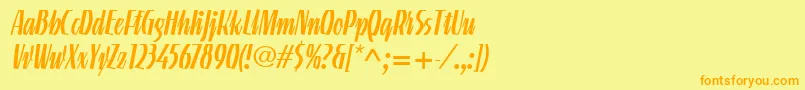 LinotypeGneisenauetteRegular Font – Orange Fonts on Yellow Background