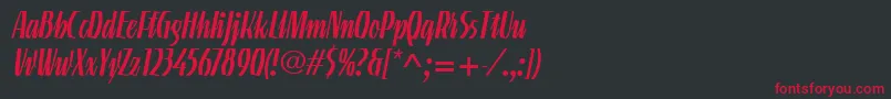 Шрифт LinotypeGneisenauetteRegular – красные шрифты на чёрном фоне