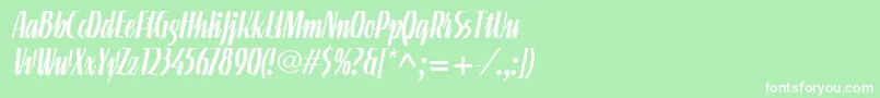 LinotypeGneisenauetteRegular Font – White Fonts on Green Background