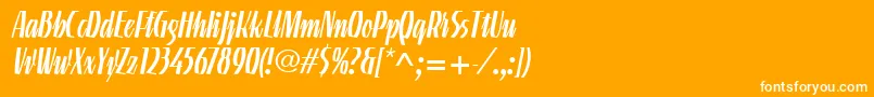 LinotypeGneisenauetteRegular Font – White Fonts on Orange Background