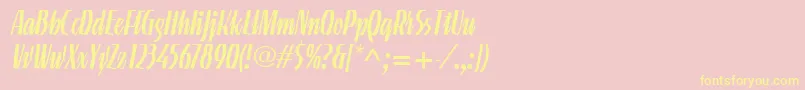 LinotypeGneisenauetteRegular Font – Yellow Fonts on Pink Background