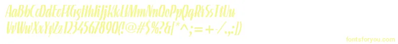 LinotypeGneisenauetteRegular Font – Yellow Fonts on White Background
