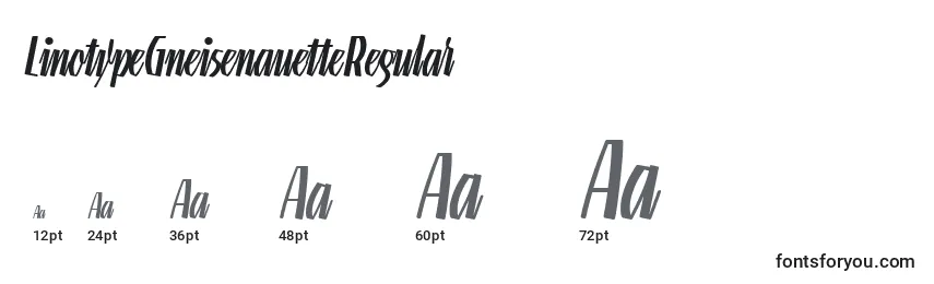 LinotypeGneisenauetteRegular Font Sizes
